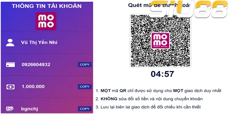 Nạp tiền nhà cái qua ví điện tử Momo tiện lợi, nhanh gọn